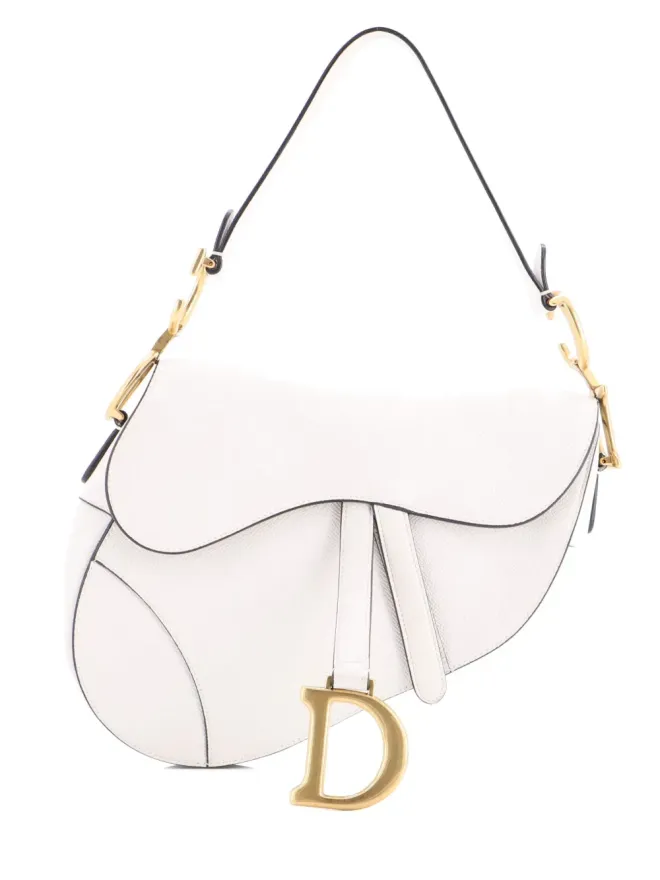 Christian Dior Pre-Owned Christian Dior サドルハンドバッグ レザー ミディアムショルダーバッグ - ニュートラルカラーの商品画像