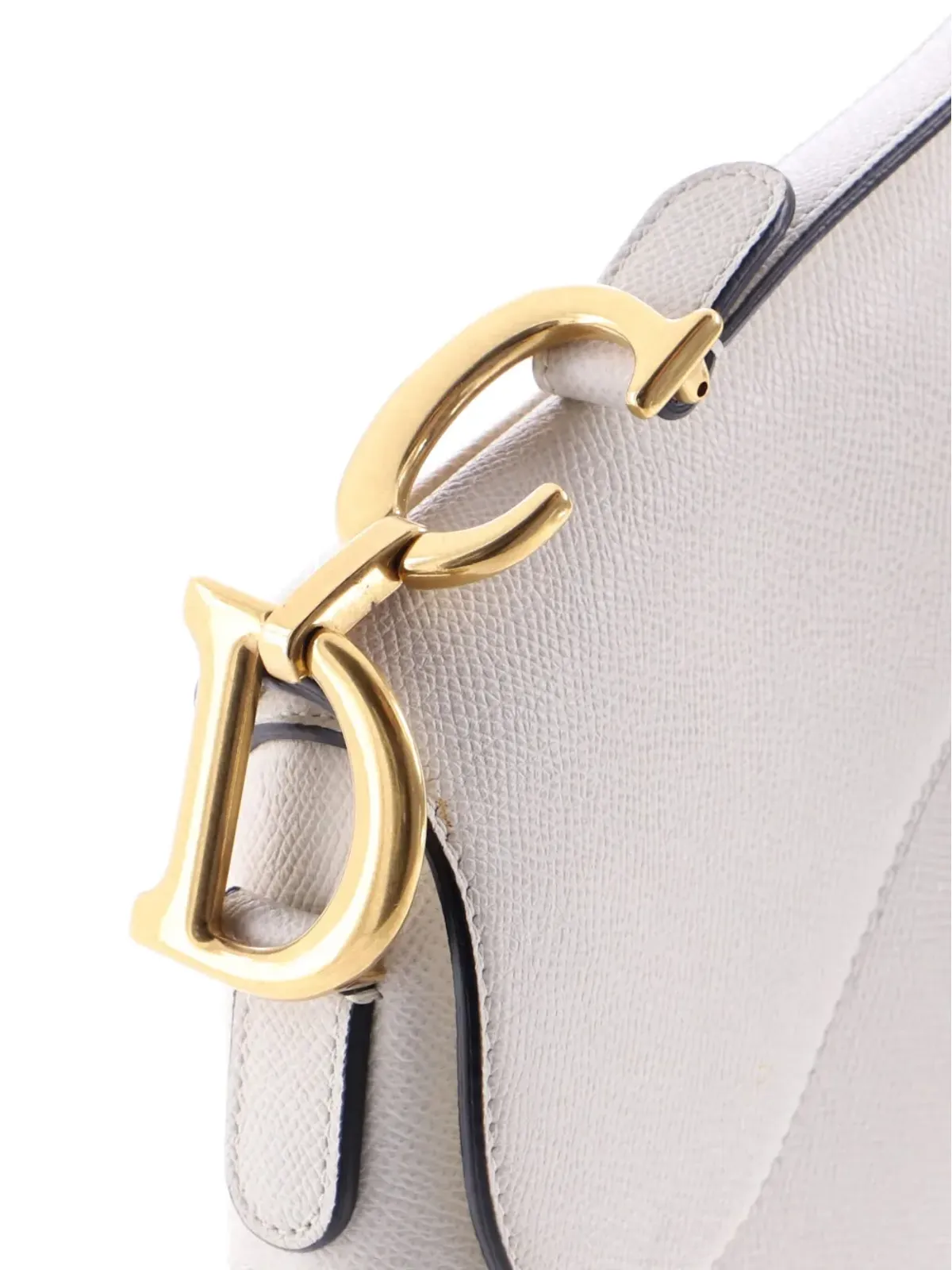 Christian Dior サドルハンドバッグ レザー ミディアムショルダーバッグ - ニュートラルカラー - 画像5