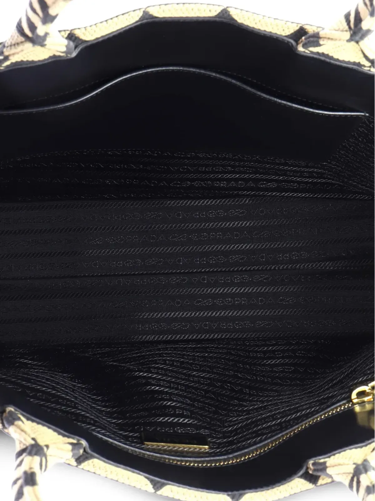 Prada ビンテージ Symbole ショッパー ジャガード 大きい トートバッグ - Neutrals - 画像4