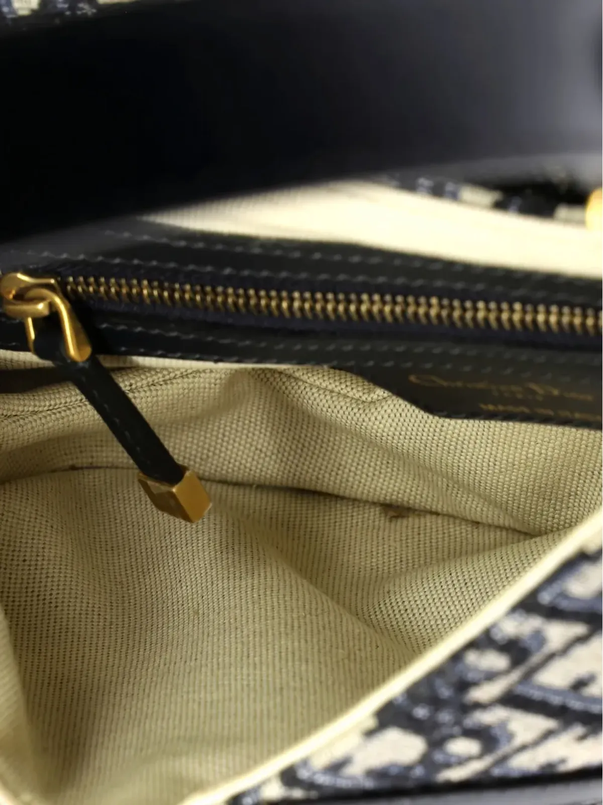 Christian Dior ビンテージ サドルハンドバッグ オブリーク キャンバス ミディアム ショルダーバッグ ブルー - 画像5