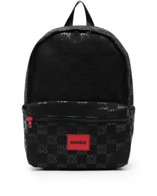HUGO KIDS ロゴプリント バックパック - サムネイル1