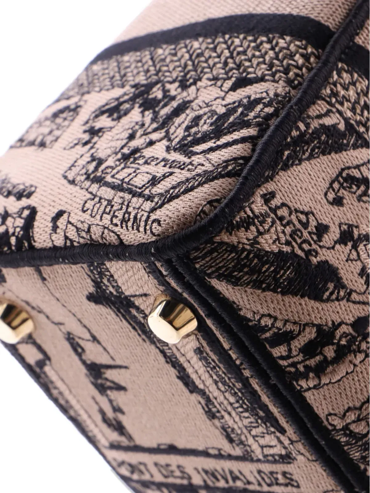 Christian Dior ビンテージ Lady D-Lite バッグ 刺繍入りキャンバス地 ミディアム サッチェル - ネュートラル系 - 画像5