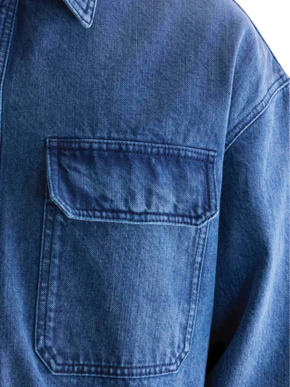 Bellerose ポーチポケット胸ポケットシャツ - Blue - 画像5