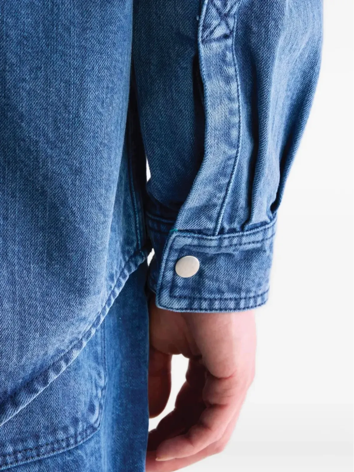 Bellerose ポーチポケット胸ポケットシャツ - Blue - 画像4