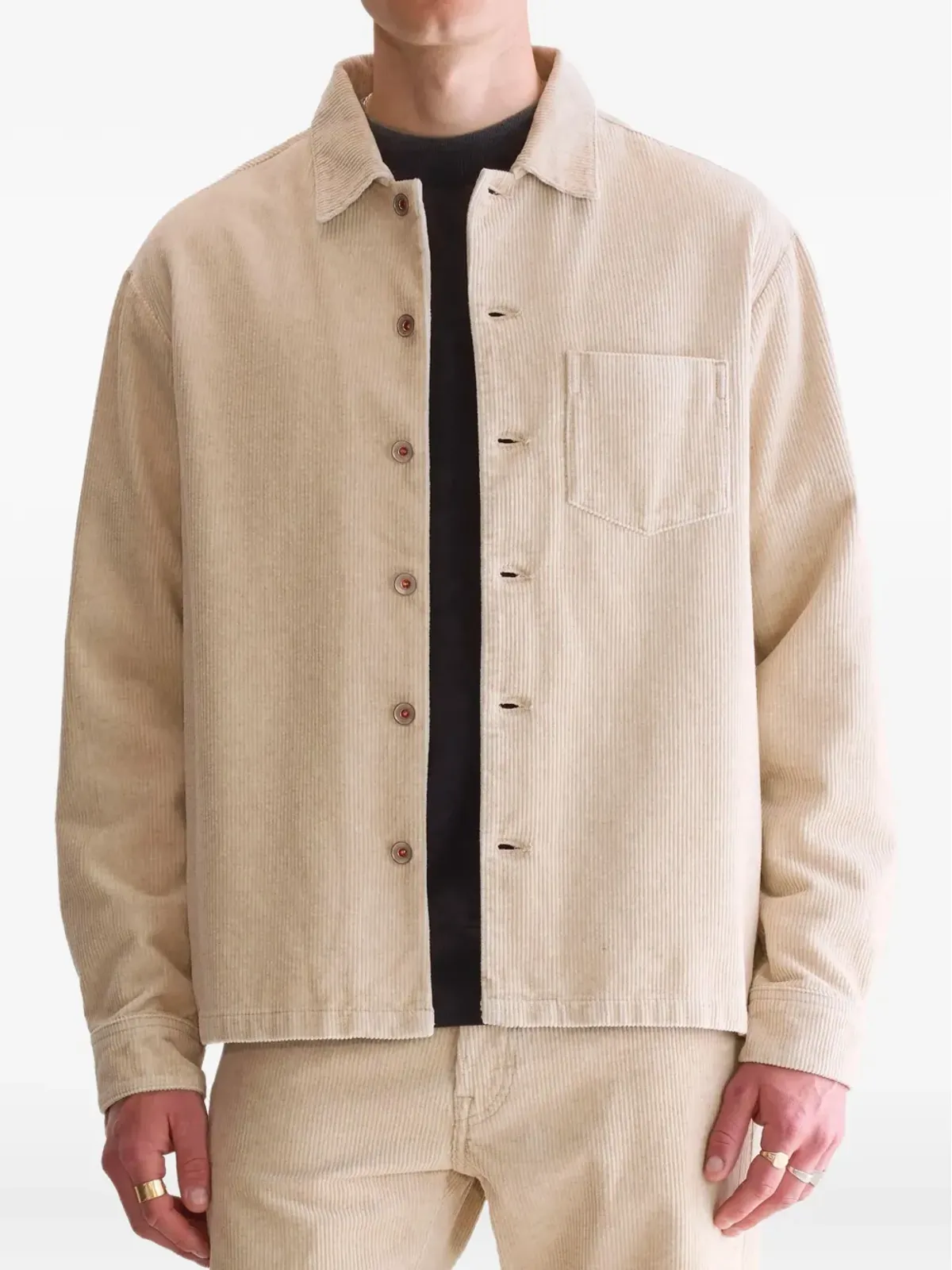 Bellerose Goney 胸ポケット付きコーデュロイシャツ - 画像2