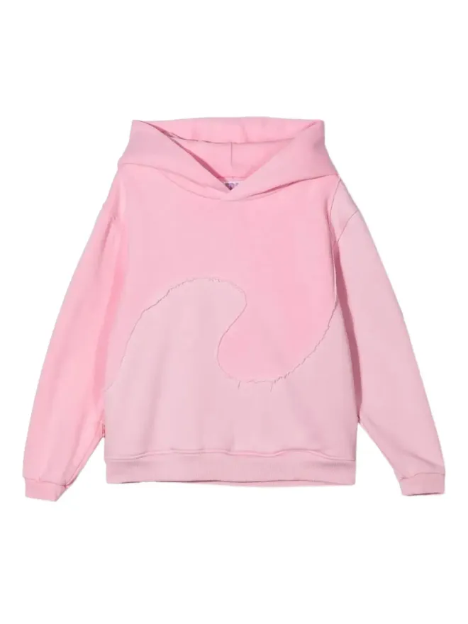 ERL KIDS ERL KIDS ほつれ加工フード付きスウェット ピンクの商品画像