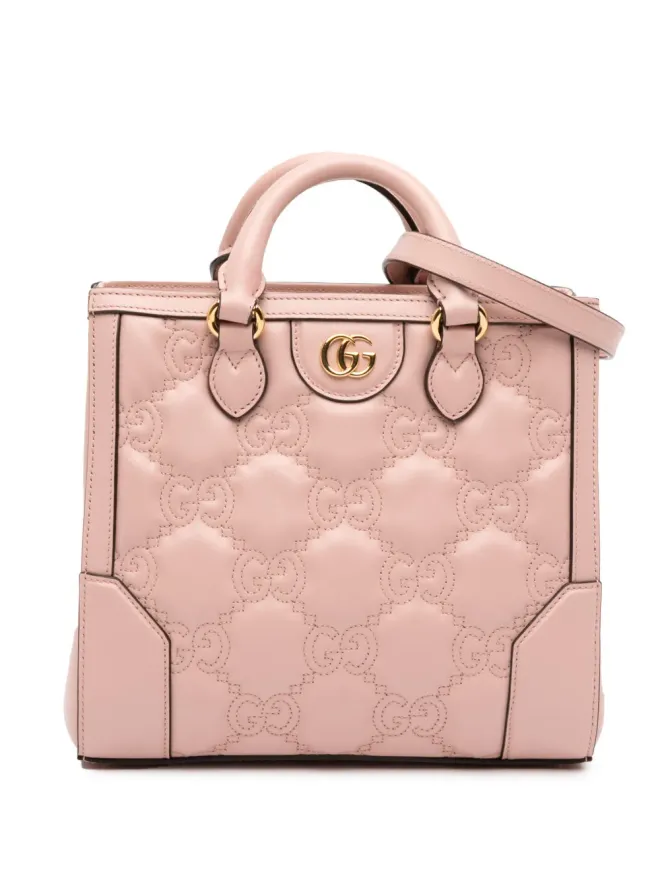 Gucci Pre-Owned Gucci ビンテージ ミニGG マテラセ レザー トップハンドルバッグ（サッチェル） - ピンクの商品画像