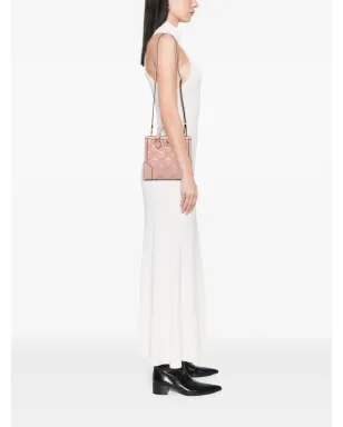 Gucci ビンテージ ミニGG マテラセ レザー トップハンドルバッグ（サッチェル） - ピンク - サムネイル2