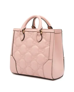 Gucci ビンテージ ミニGG マテラセ レザー トップハンドルバッグ（サッチェル） - ピンク - サムネイル3