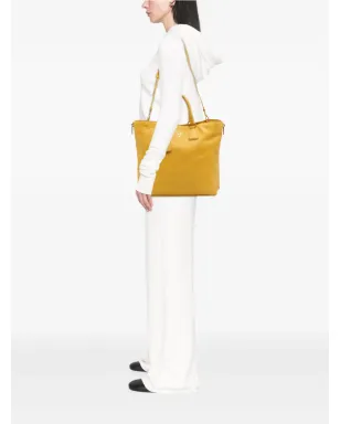 Prada ビンテージ 2000-2025 ヴィテロ ダイノ サイドジップ開閉 コンバーチブル トート/サッチェル - イエロー - サムネイル2