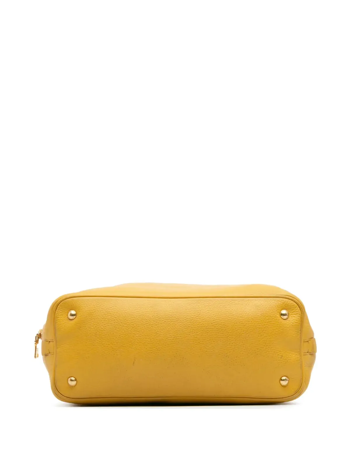 Prada ビンテージ 2000-2025 ヴィテロ ダイノ サイドジップ開閉 コンバーチブル トート/サッチェル - イエロー - 画像4