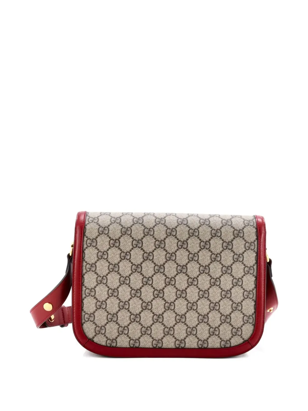 Gucci ビンテージ Horsebit 1955 ショルダーバッグ GG コーテッドキャンバス×レザー 小型クロスボディバッグ - ニュートラルカラー - 画像2