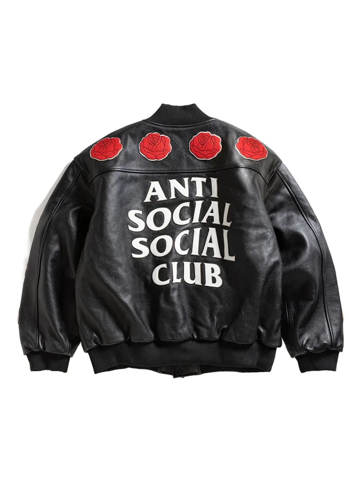 Anti Social Social Club ロゴディテール レザージャケット - 画像2