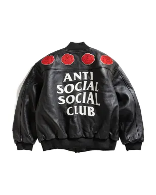 Anti Social Social Club ロゴディテール レザージャケット - サムネイル2