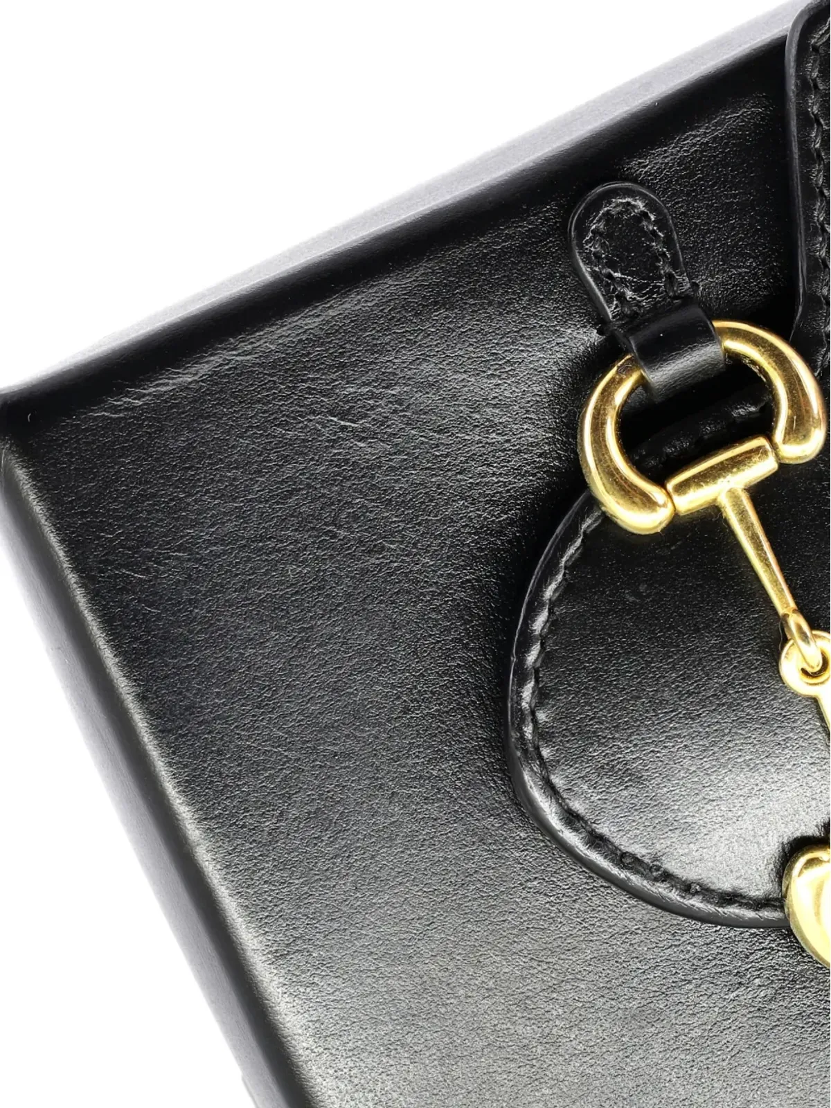 Gucci ビンテージ Horsebit 1955 レザー ミニ クロスボディバッグ - ブラック - 画像4