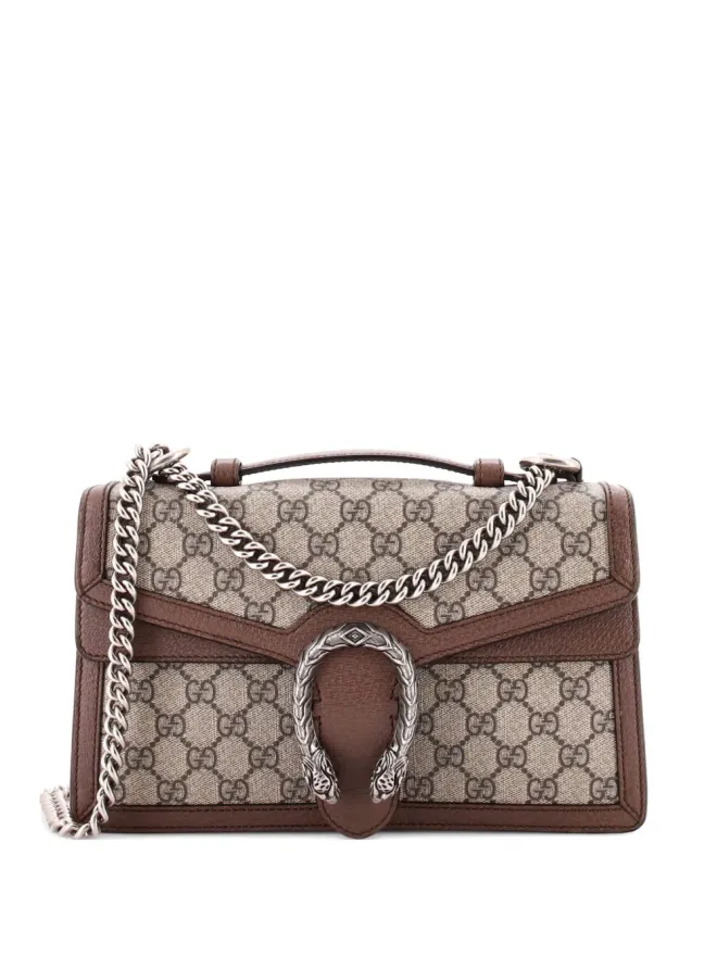 Gucci Pre-Owned Gucci ビンテージ ディオニソス トップハンドル・チェーンバッグ GGコーテッドキャンバス ニュートラルカラーの商品画像