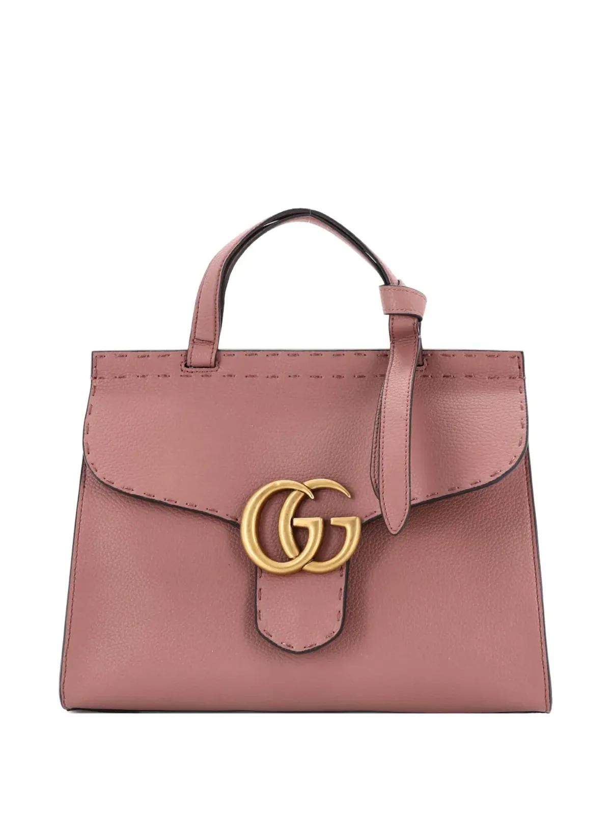 Gucci ビンテージ GG Marmont トップハンドルバッグ レザー製 小型サッチェル ピンク - 画像1