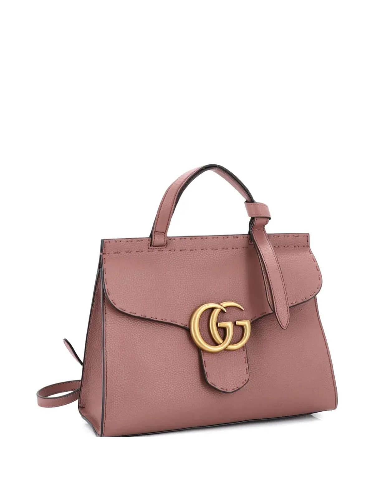 Gucci ビンテージ GG Marmont トップハンドルバッグ レザー製 小型サッチェル ピンク - 画像3