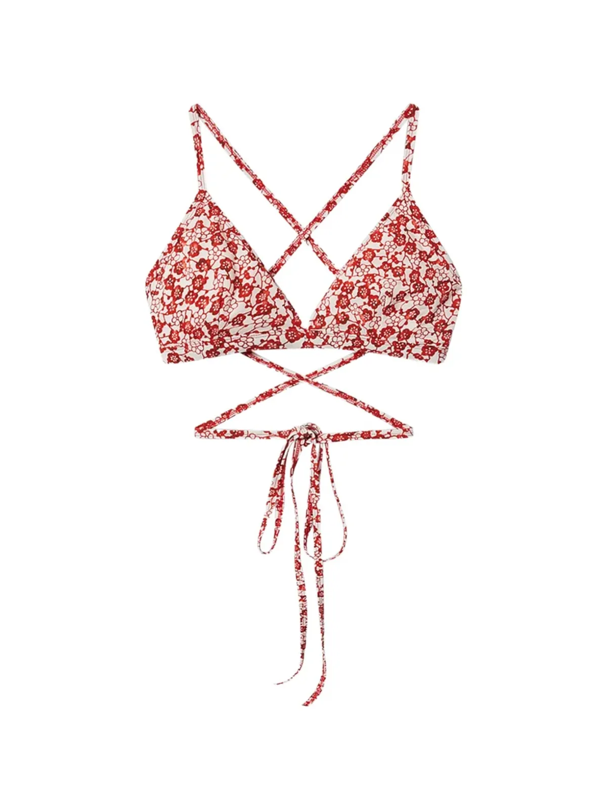 ISABEL MARANT Solange 花柄プリント ビキニトップ - レッド - 画像1