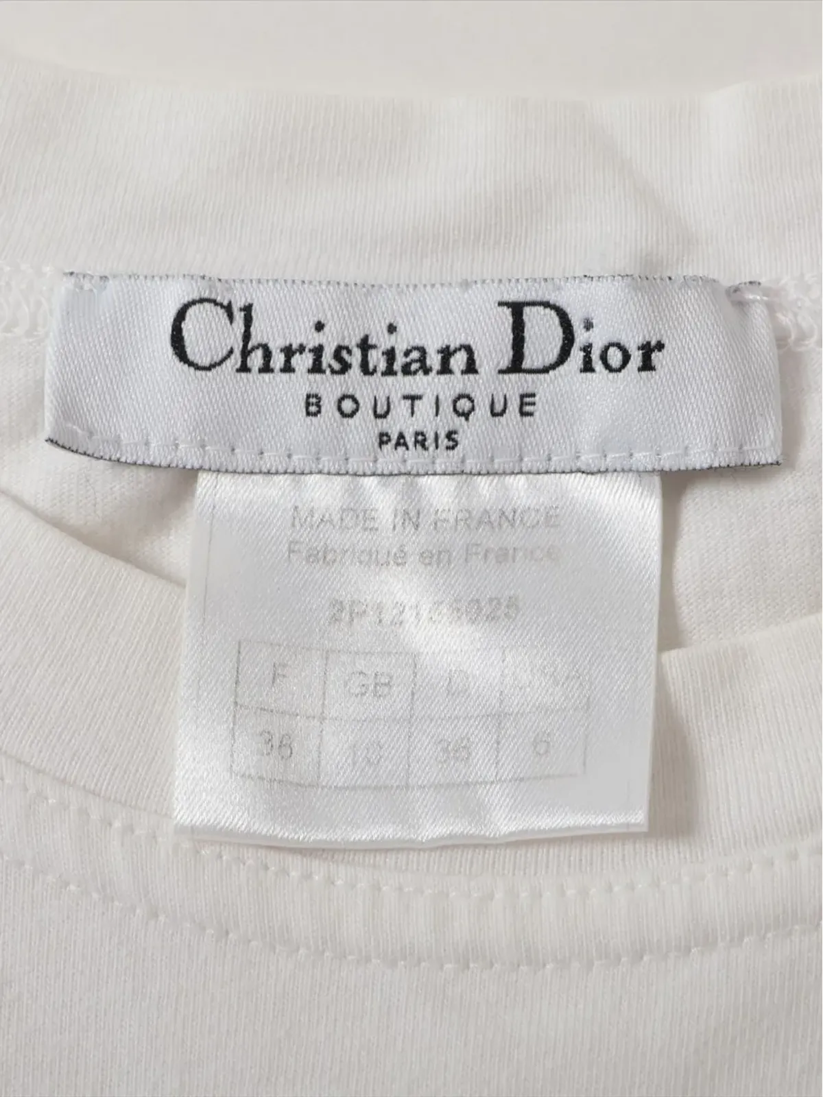 Christian Dior ビンテージ 2002 虹色プリント Tシャツ ホワイト - 画像4