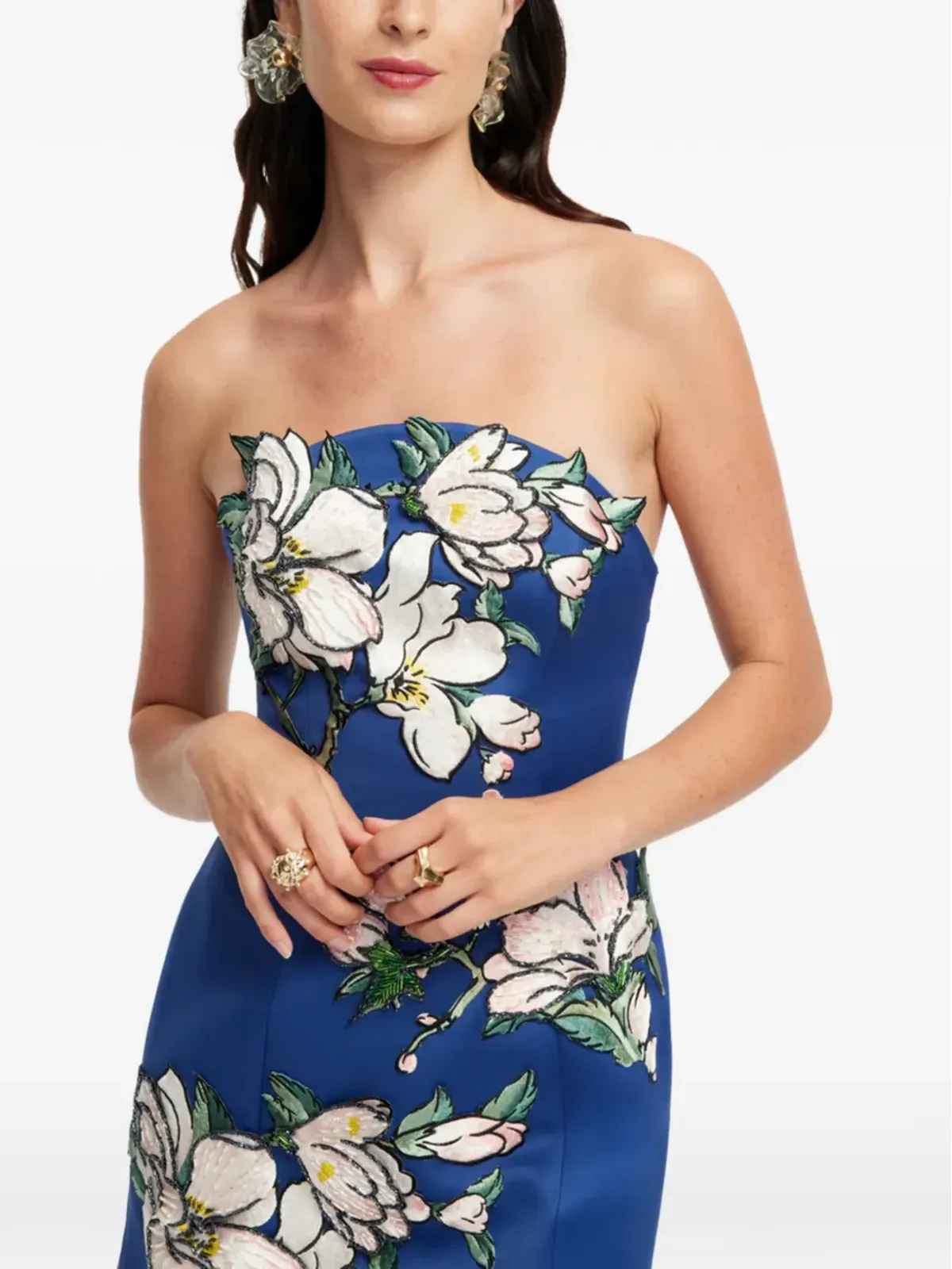 Leo Lin Zaria floral mini dress - Blue - 画像5