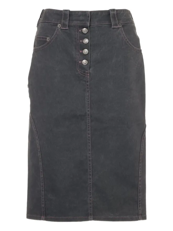 Christian Dior Pre-Owned Christian Dior ビンテージ 2003 デニム ミディスカートの商品画像