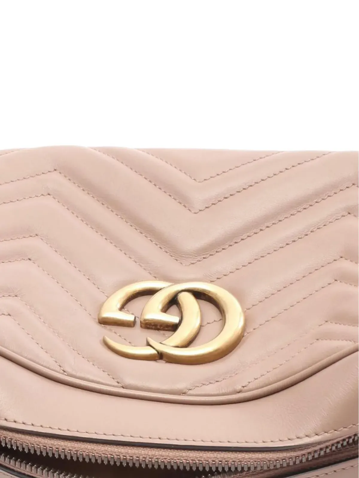 Gucci ビンテージ 2016-2025 ミニ GG Marmont マテレース レザー クロスボディバッグ - ピンク - 画像2