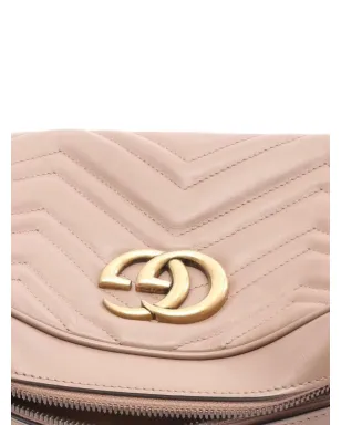 Gucci ビンテージ 2016-2025 ミニ GG Marmont マテレース レザー クロスボディバッグ - ピンク - サムネイル2