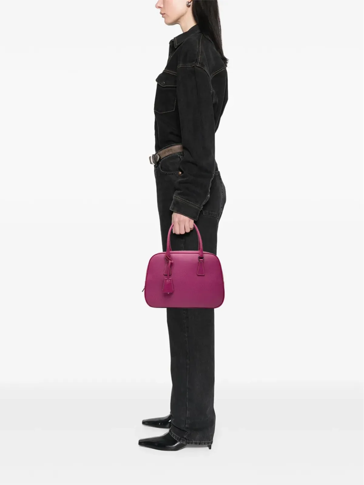 Prada ビンテージ Cinghiale Bauletto ハンドバッグ - 画像2