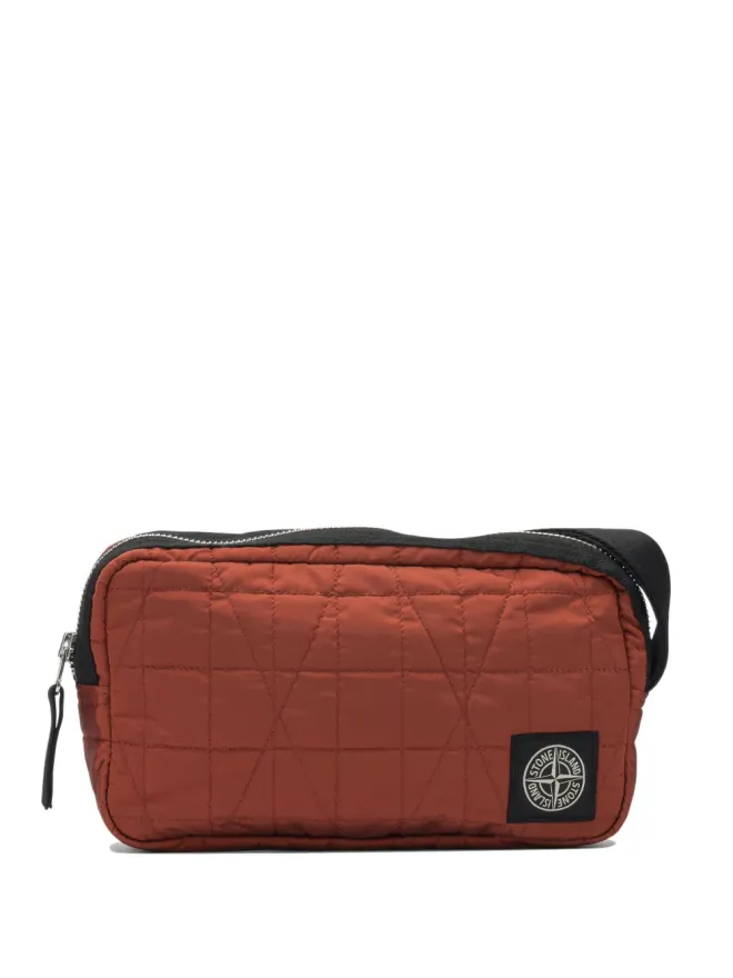 Stone Island Stone Island キルテッドジップクラッチバッグ レッドの商品画像
