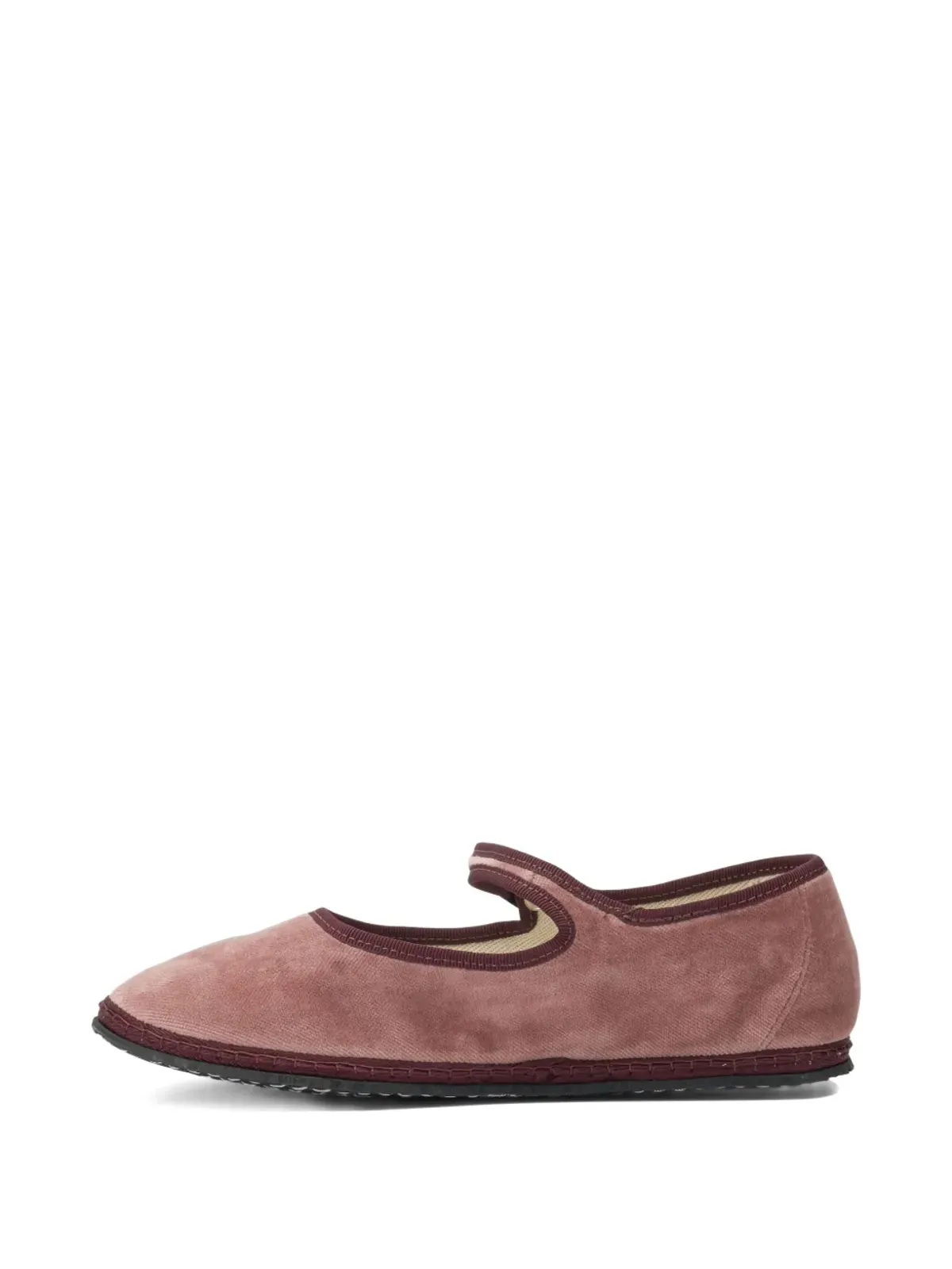 Vibi Venezia バックル付きベルベットバレエフラット - 画像5