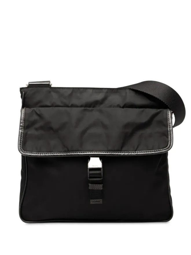 Prada Pre-Owned Prada ビンテージ 2013-2025 テスツォ ジップトップ クロスボディバッグ ブラックの商品画像
