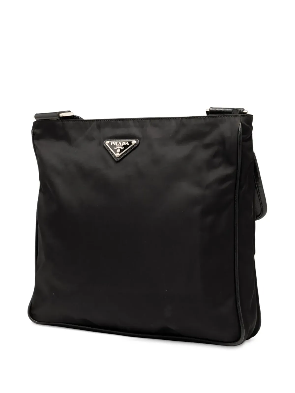 Prada ビンテージ 2013-2025 テスツォ ジップトップ クロスボディバッグ ブラック - 画像3