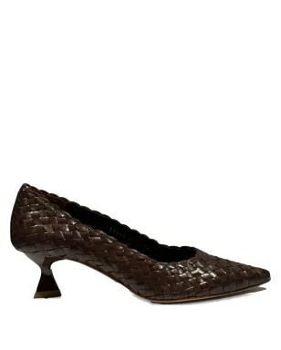 La-Rose 50mm Carol woven pumps - Brown - サムネイル1