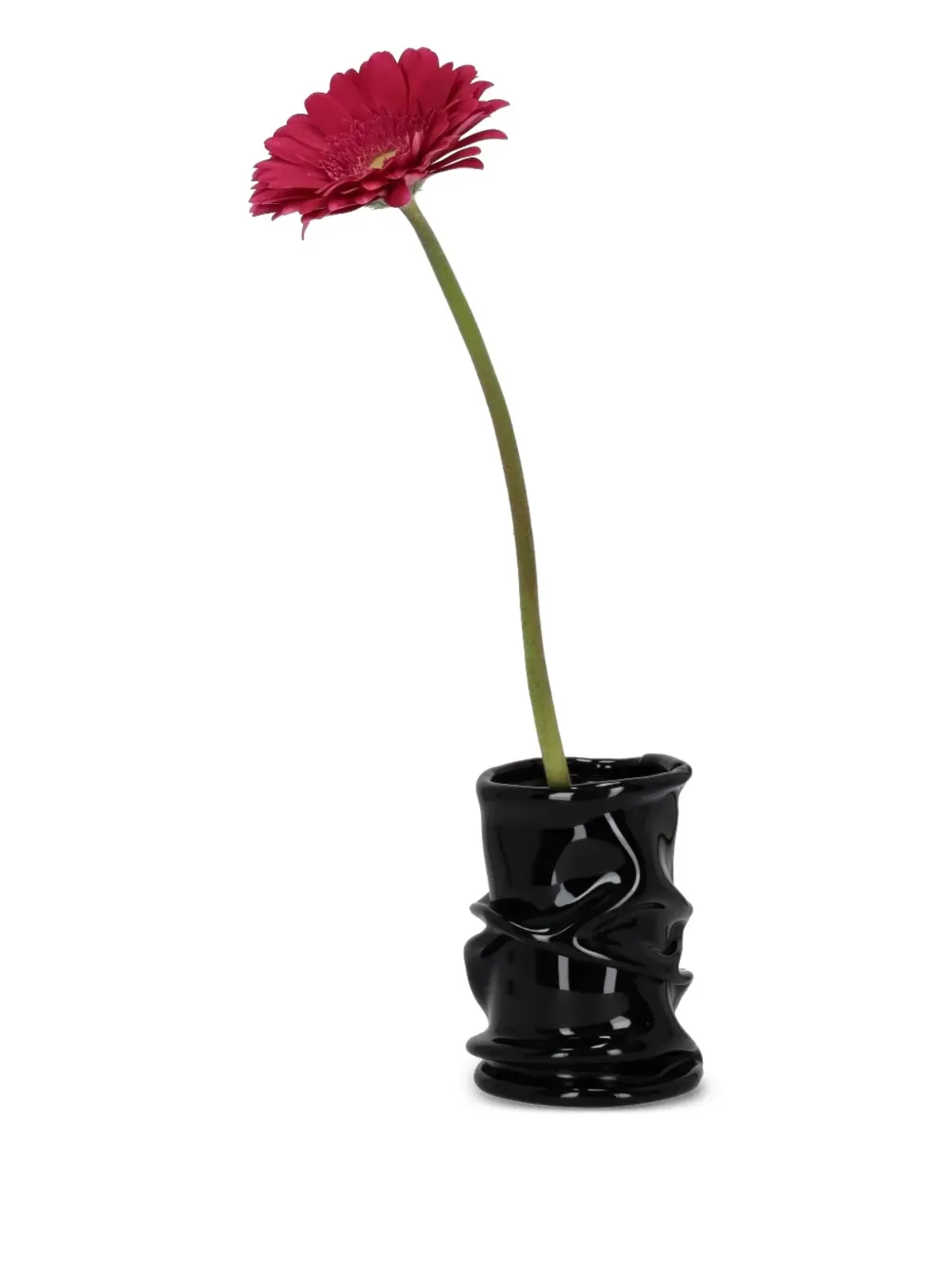 STUDIO X ruched-detailing vase - Black - 画像2