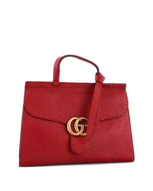 Gucci ビンテージ GG Marmont トップハンドルバッグ レザー ミディアム サッチェル - レッド - サムネイル1