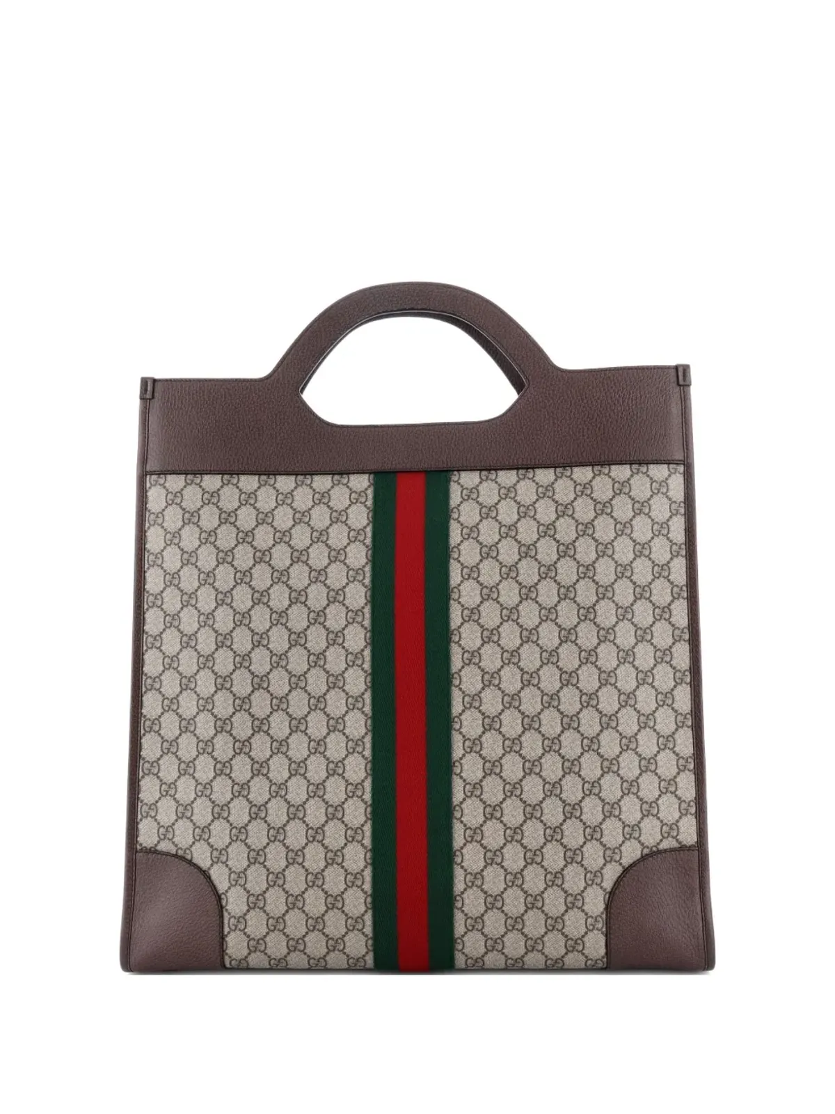 Gucci ビンテージ Ophidia カットアウトハンドル GG コーテッドキャンバス 大型トートバッグ - ニュートラル - 画像1