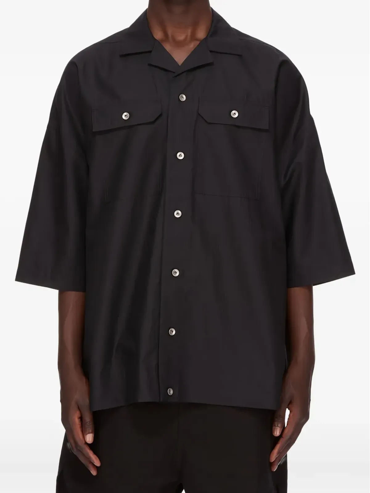 Rick Owens マグナム トミー シャツ - ブラック - 画像1