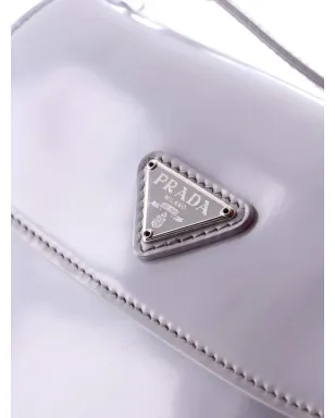 Prada ビンテージ クレオ フラップ ショルダーバッグ スパッツォラトレザー ミニ ホーボーバッグ - グレー - サムネイル4