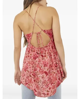 Free People 花柄プリントVネックトップ - ピンク - サムネイル2