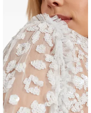 Needle & Thread Seren スパンコール装飾花柄ドレス - ブルー - サムネイル5