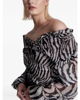 One Teaspoon zebra-pattern blouse - Black - サムネイル5