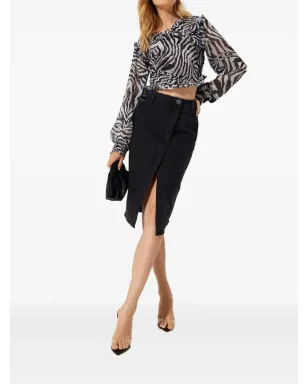 One Teaspoon zebra-pattern blouse - Black - サムネイル2