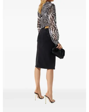 One Teaspoon zebra-pattern blouse - Black - サムネイル3