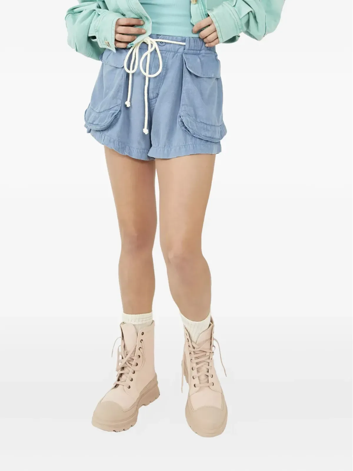 Free People ドローコード付きポケットショーツ - 画像2