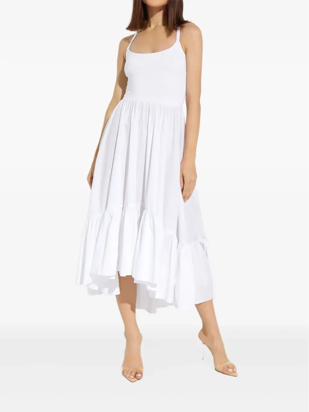 Caroline Constas Veronica フリル付きミディドレス - White - 画像2