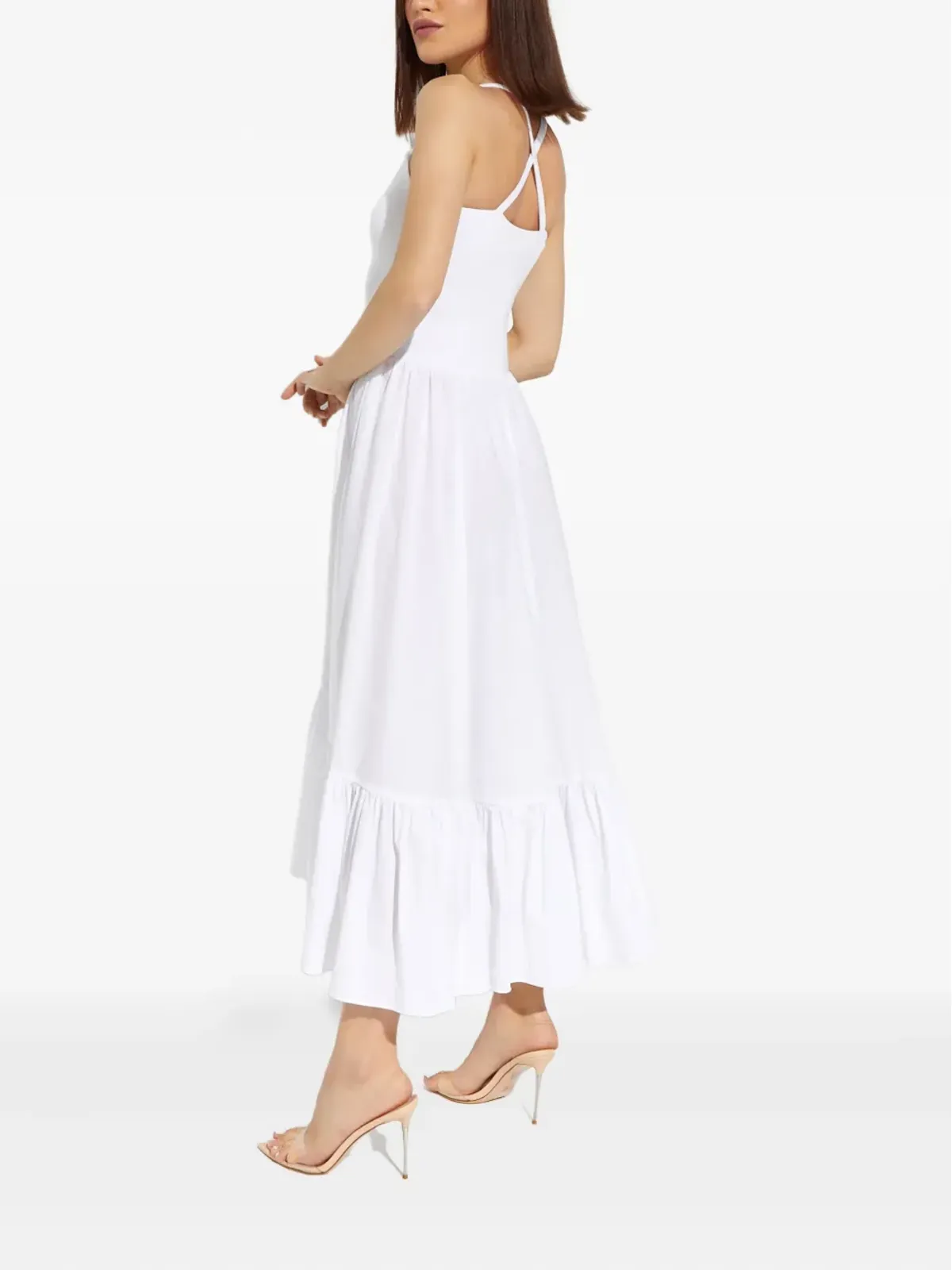Caroline Constas Veronica フリル付きミディドレス - White - 画像3