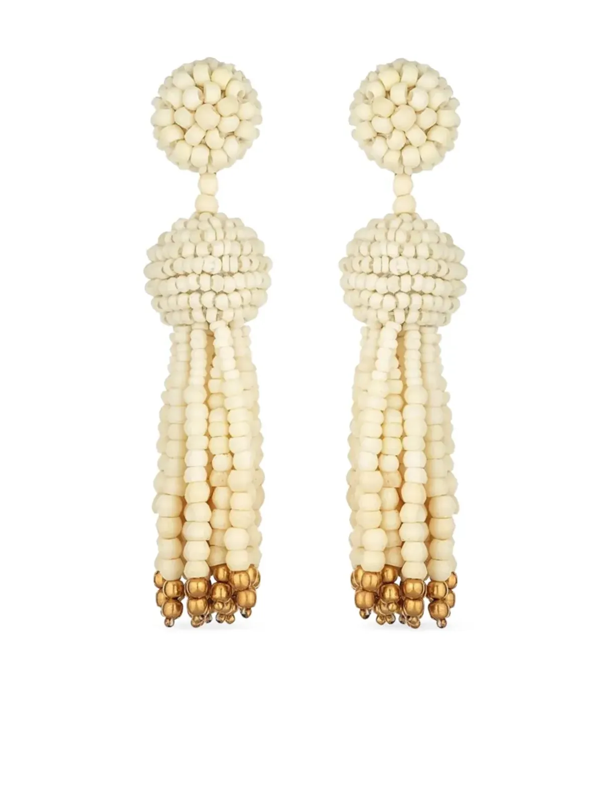 Oscar de la Renta ビンテージ タッセルディテール イヤリング - 画像1