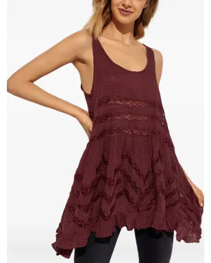 Free People パターン柄フリルトップ - サムネイル1