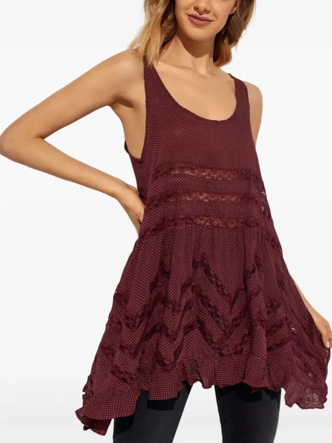 Free People Free People パターン柄フリルトップの商品画像